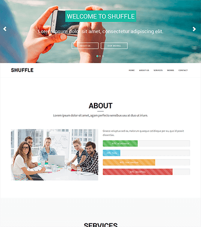 Bootstrap 3 one page template for free – Shuffle